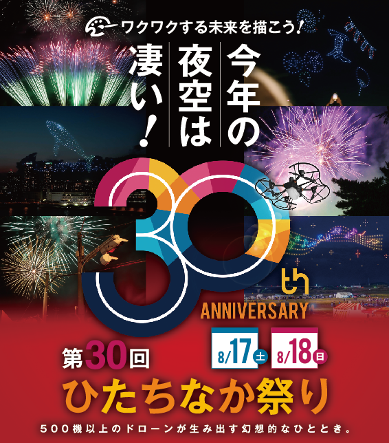 第30回ひたちなか祭り ドローンショー 茨城 ひたちなか 花火大会 祭り