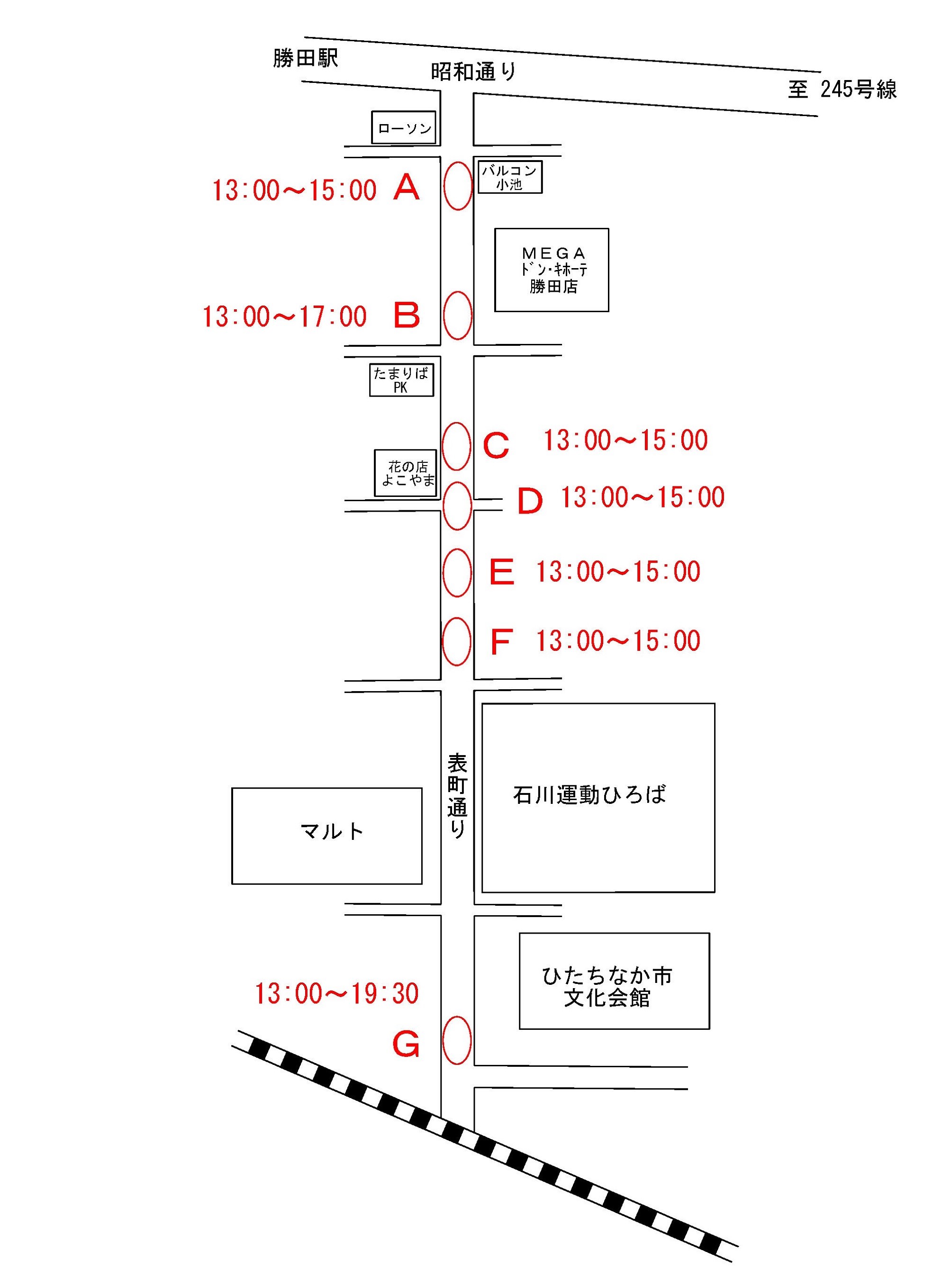 第28回ひたちなか祭り ひたちなかダンス広場 ステージ位置図
