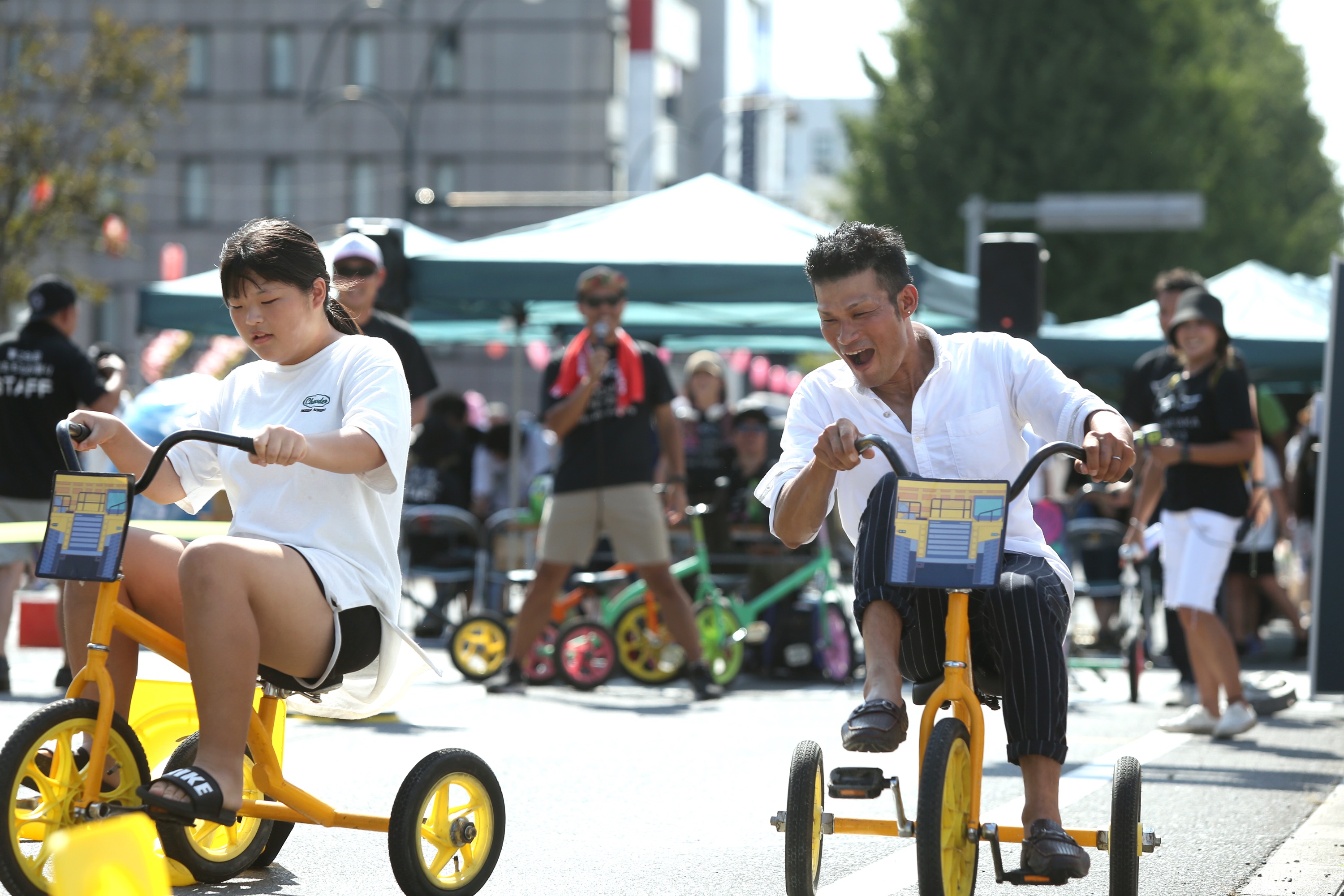 三輪車レース 第30回ひたちなか祭り 花火大会 ドローンショー